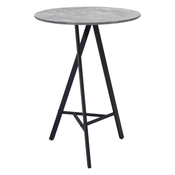 Zuo Round Metz Pub Height Dining Table with Pedestal Base 101881 IMAGE 1